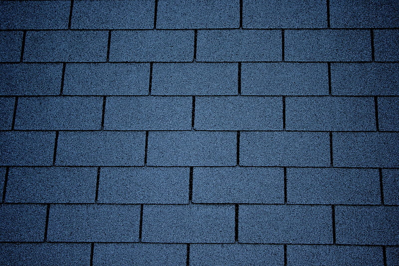 Blue asphalt, asphalt, roof, shingles, blue, HD wallpaper