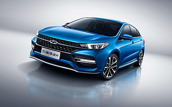 Chery Arrizo GX studio, 2019 cars, blue Arrizo, 2019 Chery Arrizo, chinese cars, Chery, HD wallpaper