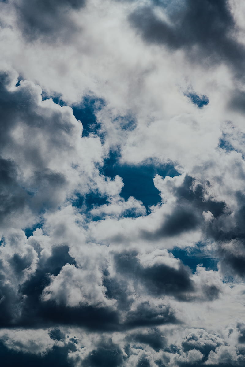 clouds, sky, cloudy, day, HD phone wallpaper