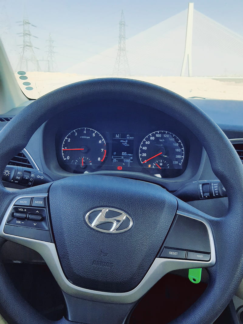 Car, 2020, accent, hyundai, motors, steering, HD phone wallpaper