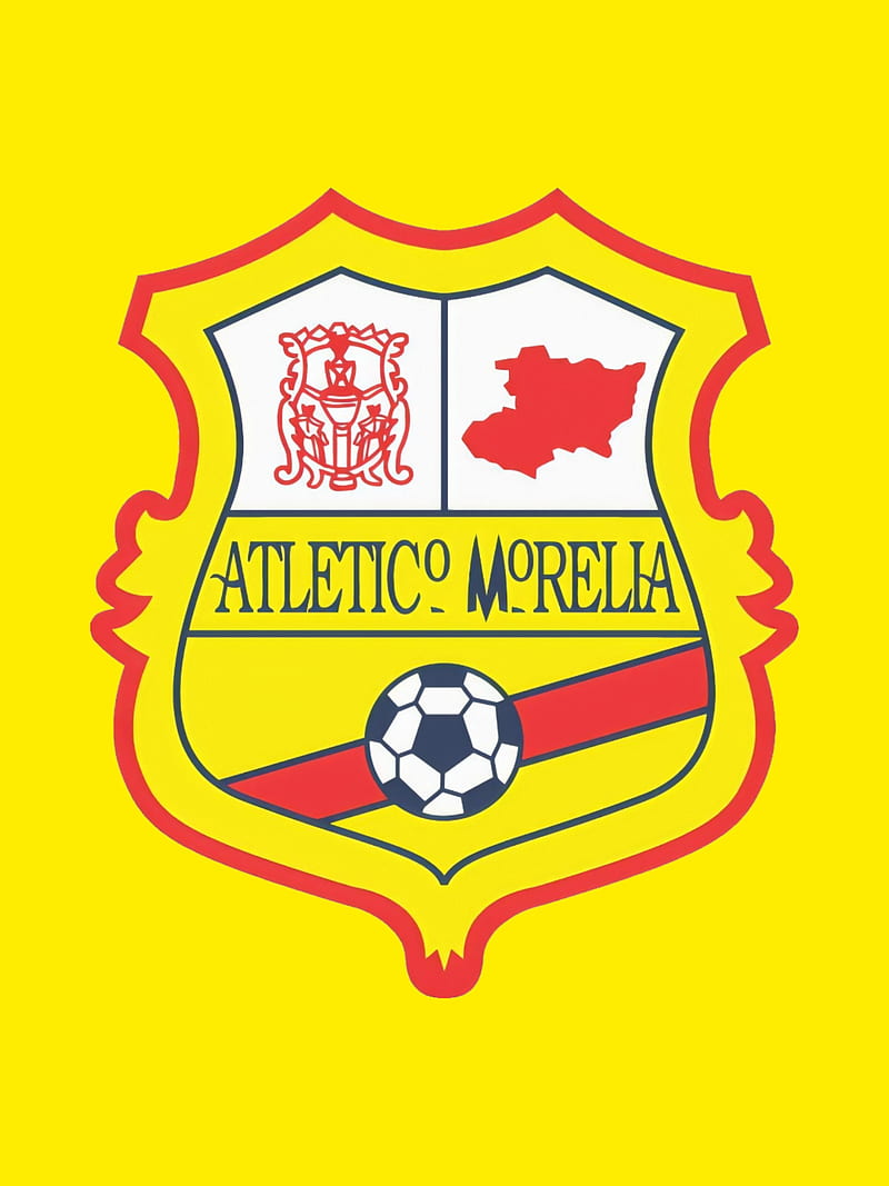 Atletico Morelia, yellow, esports, shield, football, logo, man, HD phone wallpaper
