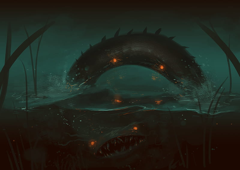 Sea Monster, Deep Sea Monster, HD wallpaper