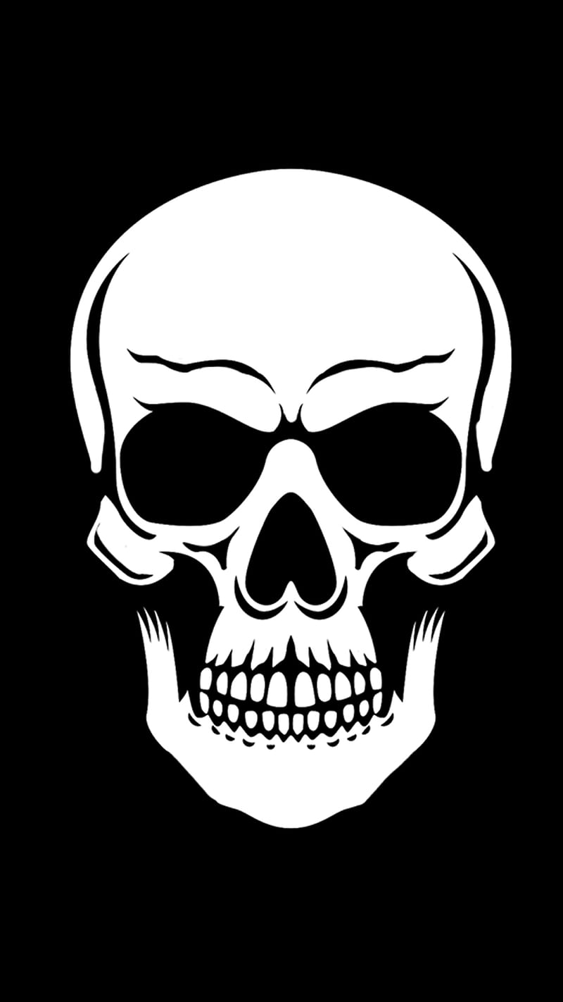 scary skull, black, bones, dark, day of the dead, death, halloween, skeleton, skulls, HD phone wallpaper