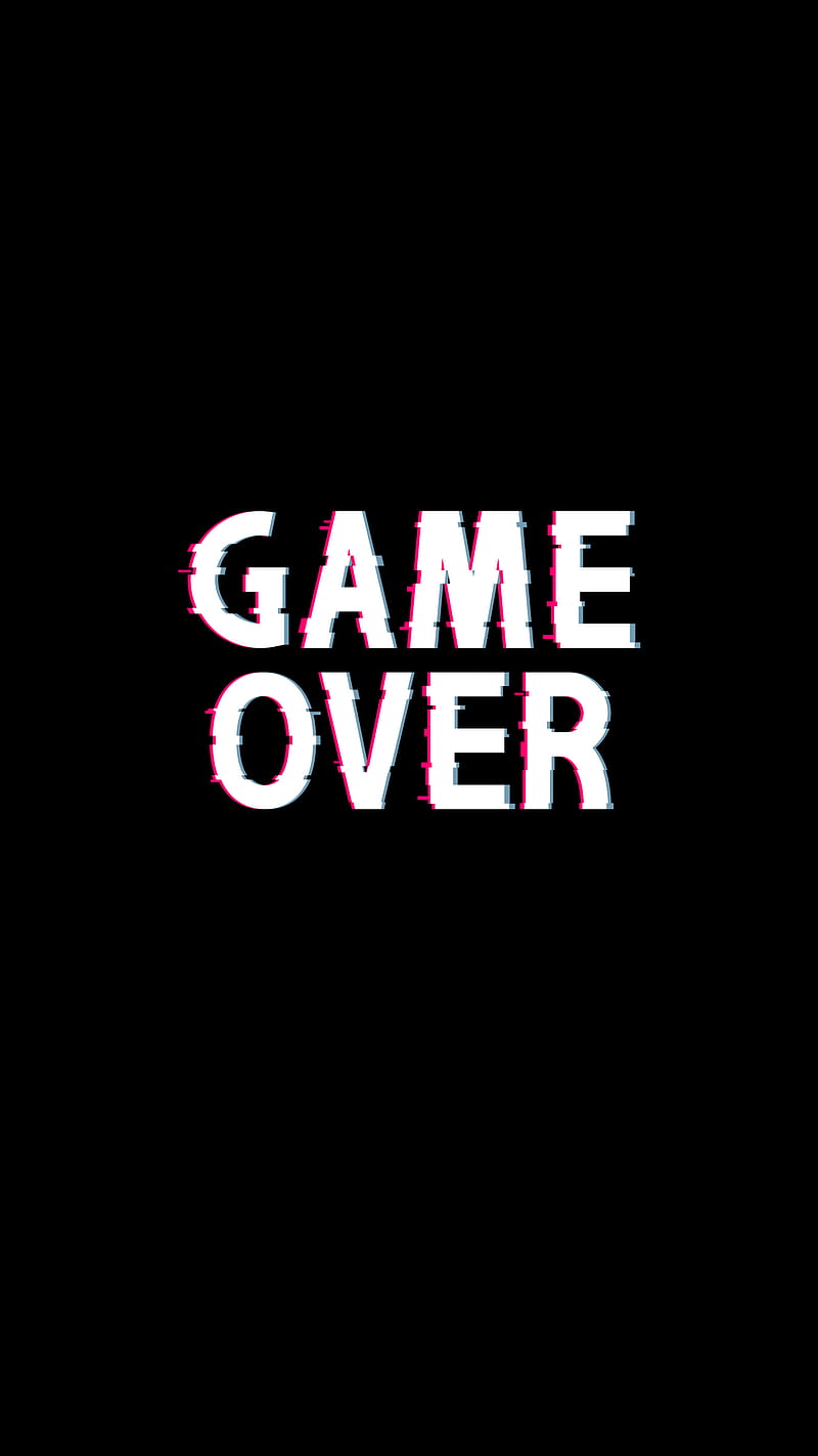 Game Over | Glitch, black, text, HD phone wallpaper | Peakpx