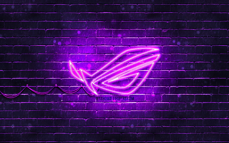 Descargar Fondos De Pantalla K Rog Logotipo Violeta Metal De Fondo | My ...