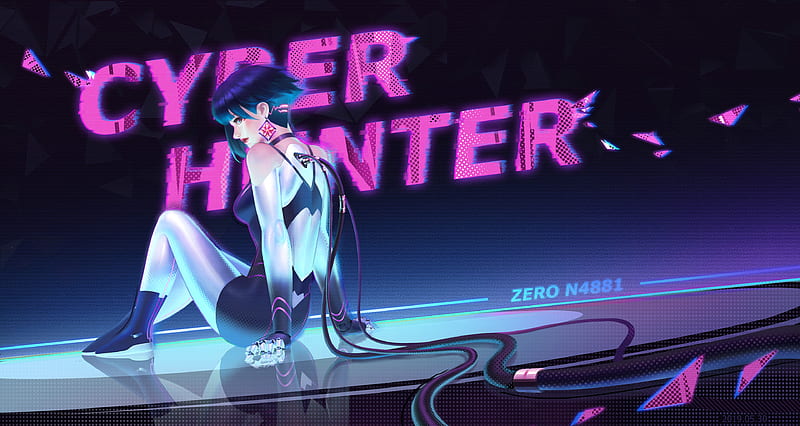 Cyber Hunter 2020, cyberpunk, artwork, artist, artstation, HD wallpaper