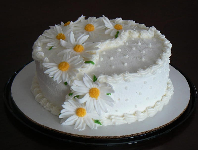 feliz cumpleaños !, pastel, comida, amarillo, dulce, postre, flor, blanco, crema, Fondo de pantalla HD