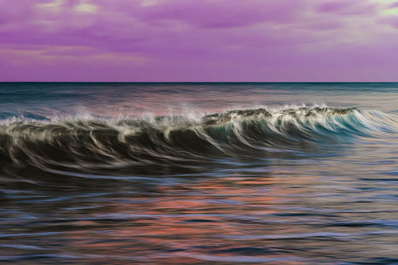 waves, sea, water, long exposure, HD wallpaper