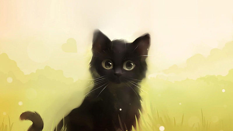 Cute animated black cat - . Cat drawing, Cat art, Cat phone, Cat Cartoon  Black, HD wallpaper | Peakpx