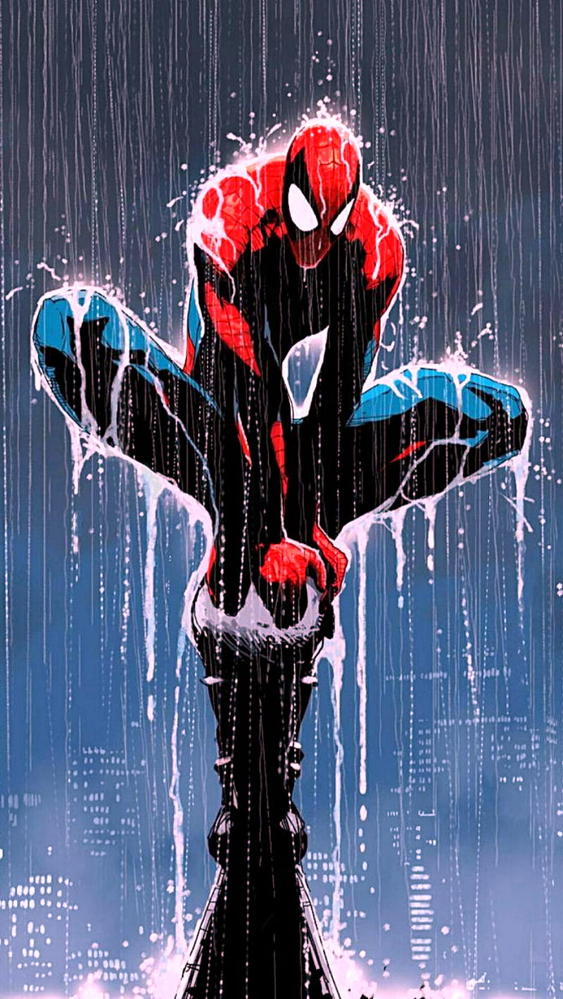 Spiderman, avengers, background, hombre, marvel, vengadores, HD phone wallpaper