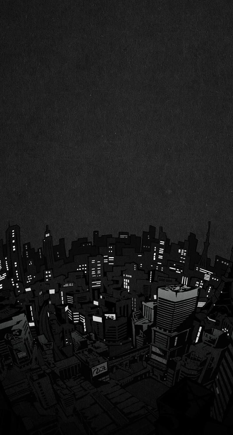 Sky night city, black, dark, newyork, town, HD phone wallpaper