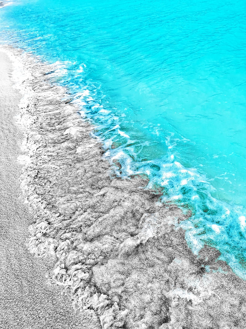 MV Beach, aqua, blue, island, maldives, maldivian, ocean, sand, waves, HD phone wallpaper