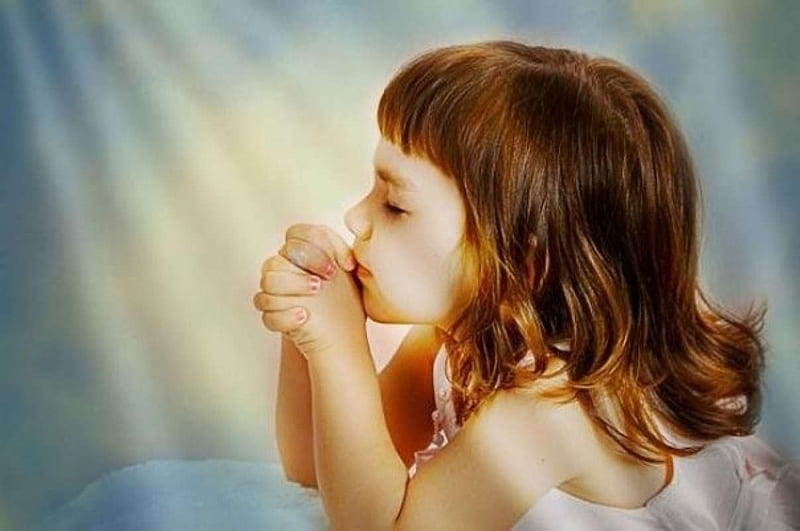 Child praying, christ, prayer, girl, god, HD wallpaper