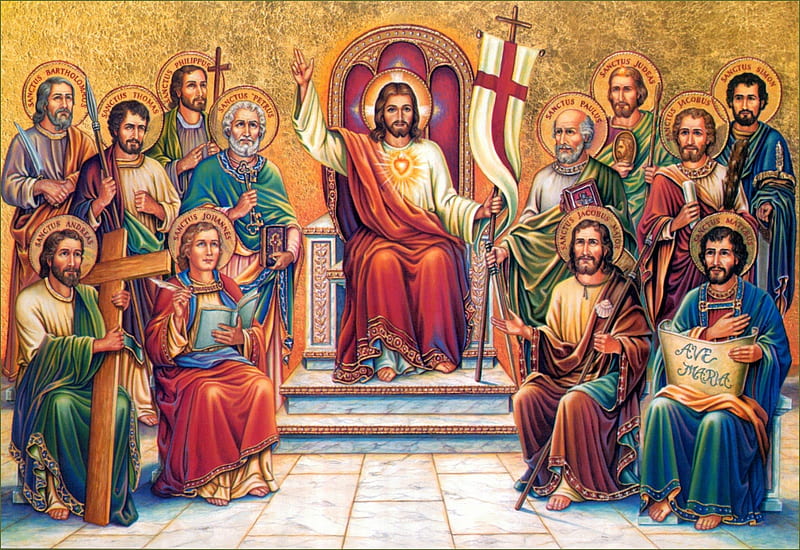 Jesus and his disciples, christ, jesus, gospel, bible, god, HD wallpaper