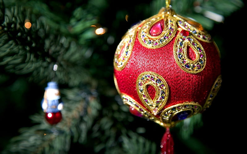 Merry Christmas - Christmas tree decoration ball ornaments 39, HD wallpaper
