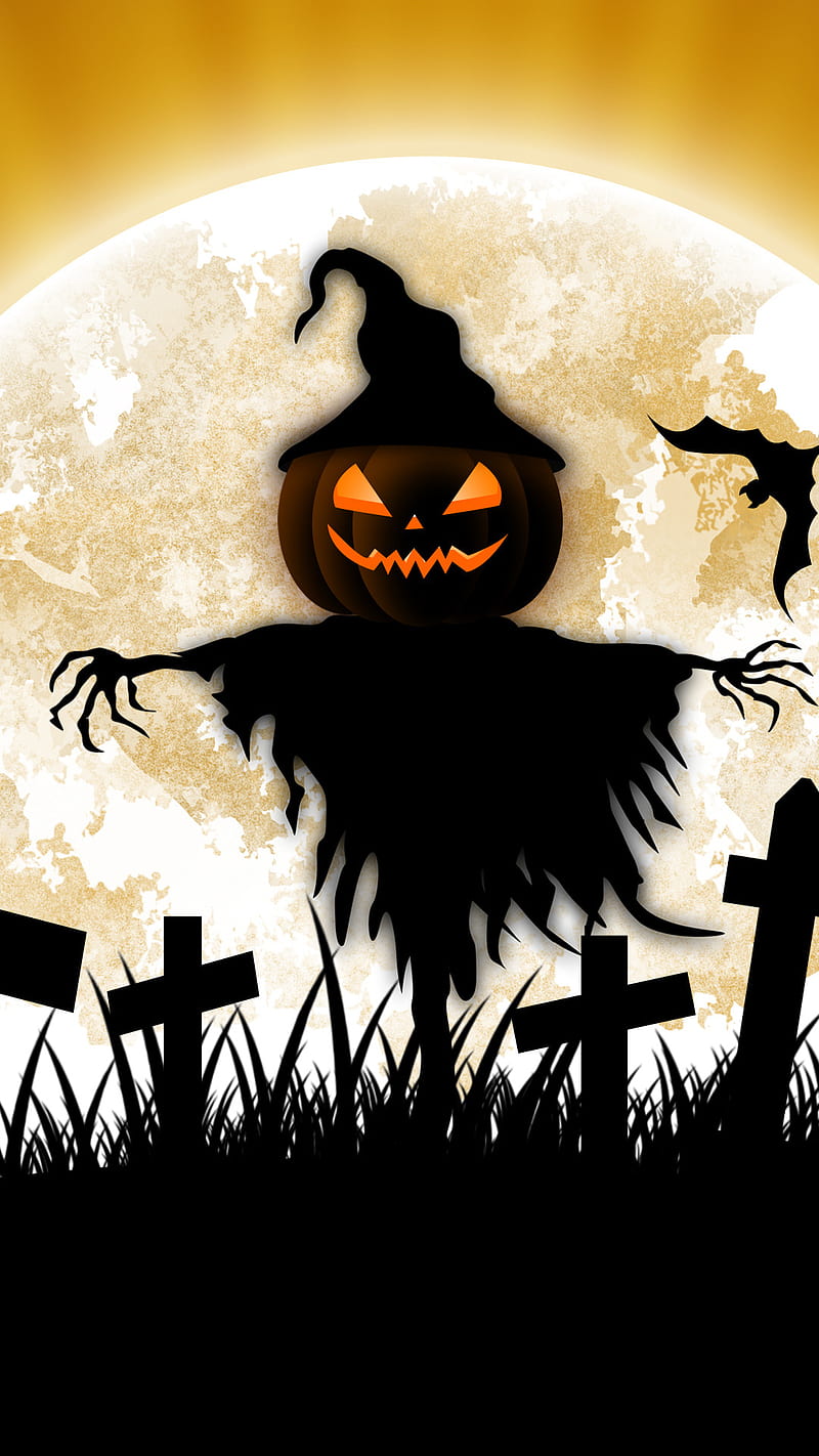 Halloween Scarecrow, halloween, scarecrow, HD phone wallpaper