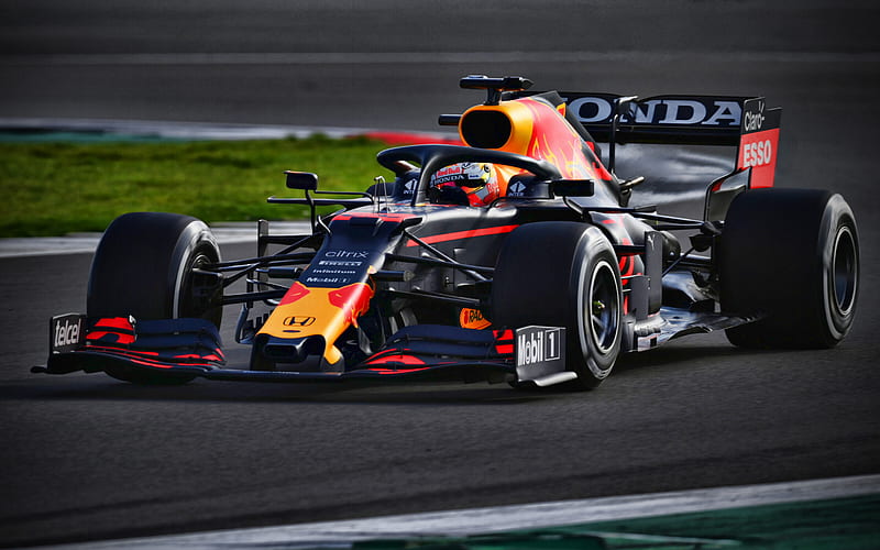 Max Verstappen, Red Bull Racing RB16B, raceway, 2021 F1 cars, Formula 1, RB16B on track, Red Bull Racing Honda, new RB16B, F1, Red Bull Racing 2021, F1 cars, HD wallpaper