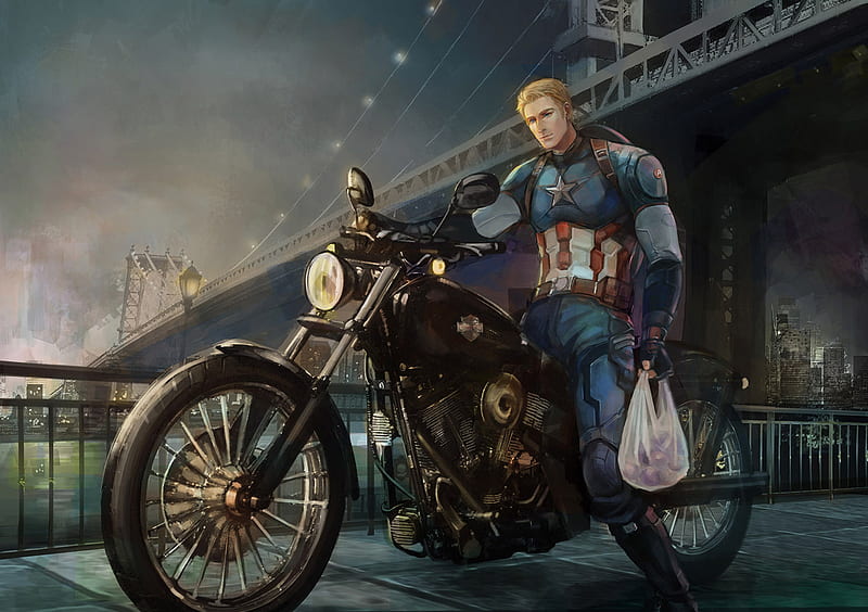 Captain america best sale on his motorcycle