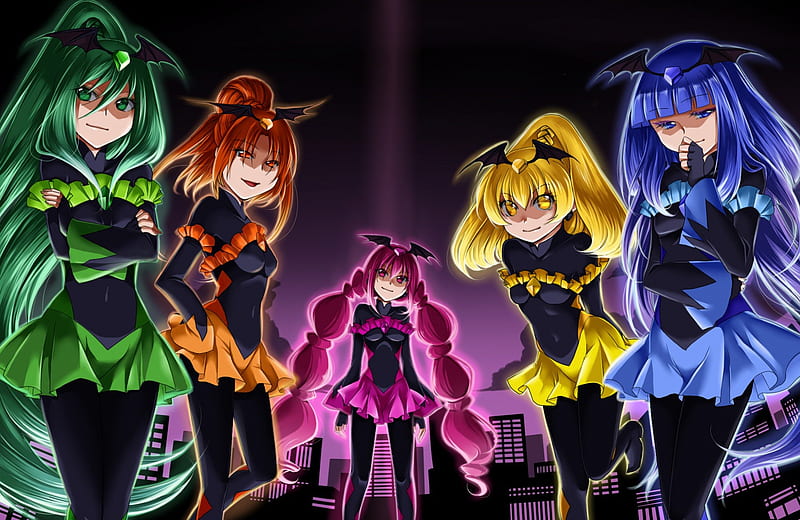 Sadistic, evil, magical girl, pretty cure, anime, hot, anime girl, long hair, cure peace, cure beauty, smile precure, female, cure happy, black, cure march, sexy, armor, cute, girl, dark, sinister, cure sunny, devil, HD wallpaper
