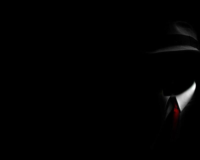 anonymous, black, abstract, hat, HD wallpaper