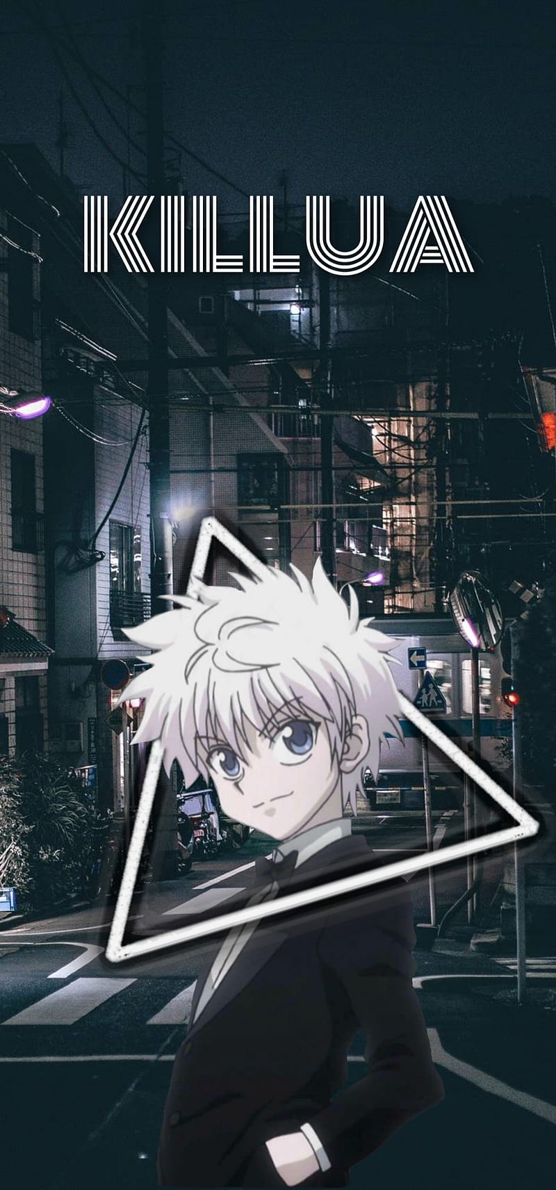 Killua Neon, hunter hunter, hunter x hunter, simple, HD phone wallpaper