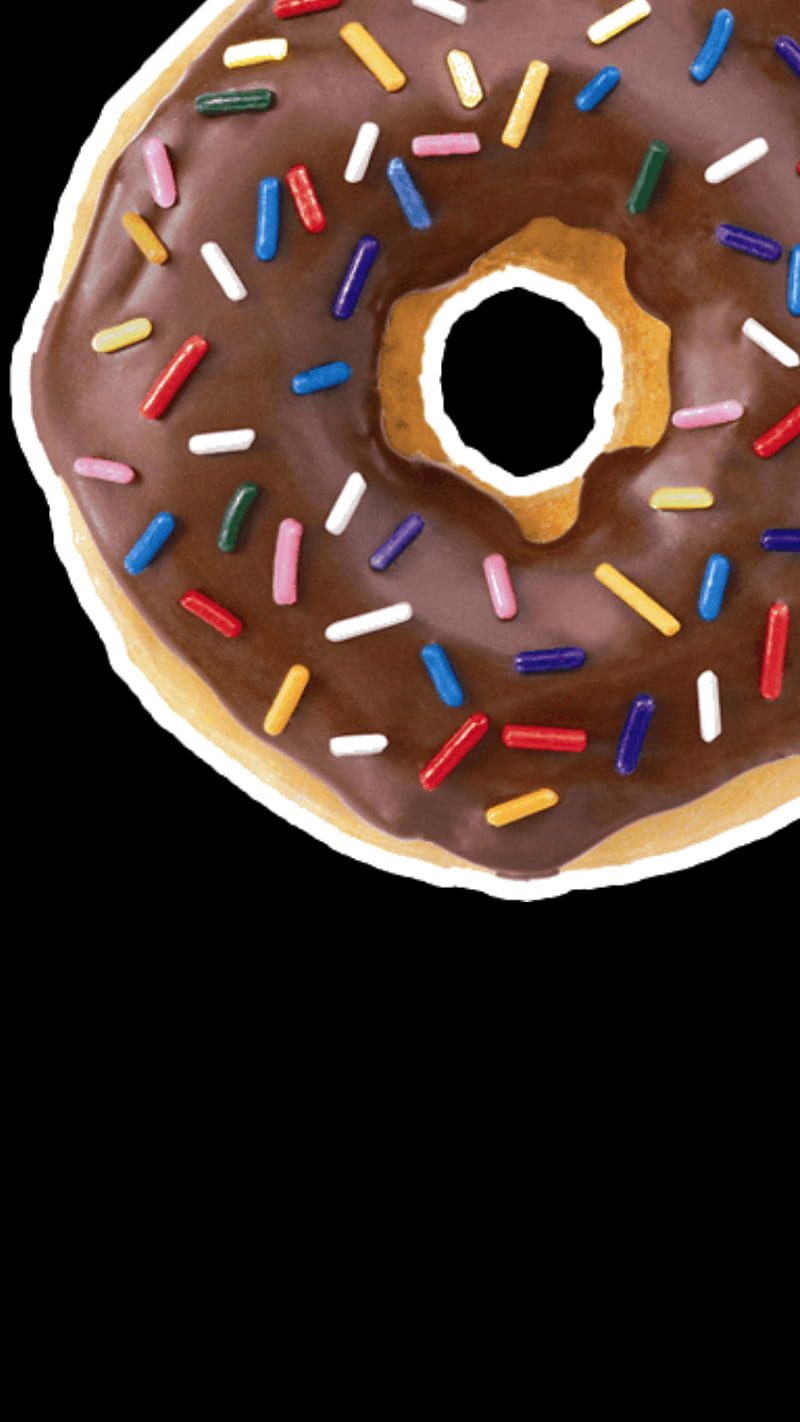 Donut, amoled, chips, donuts, homero, iphone, samsung, HD phone wallpaper