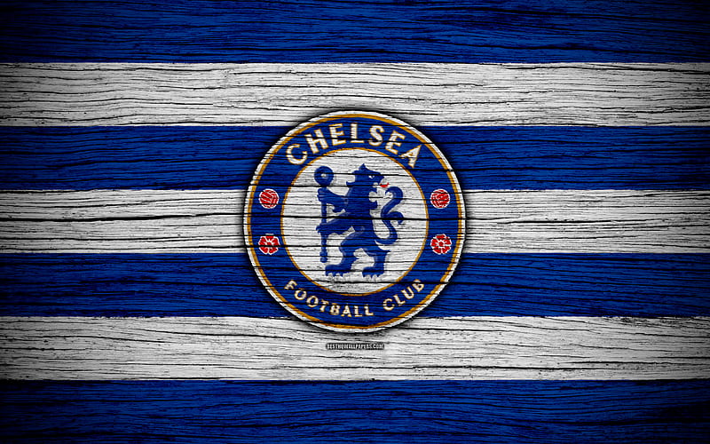 Chelsea Premier League, logo, England, wooden texture, FC Chelsea, soccer, football, Chelsea FC, HD wallpaper