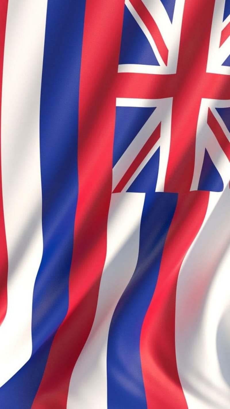 Hawaii Flag, britain, british, hawaiian, red white and blue, state, union jack, united states, us, HD phone wallpaper
