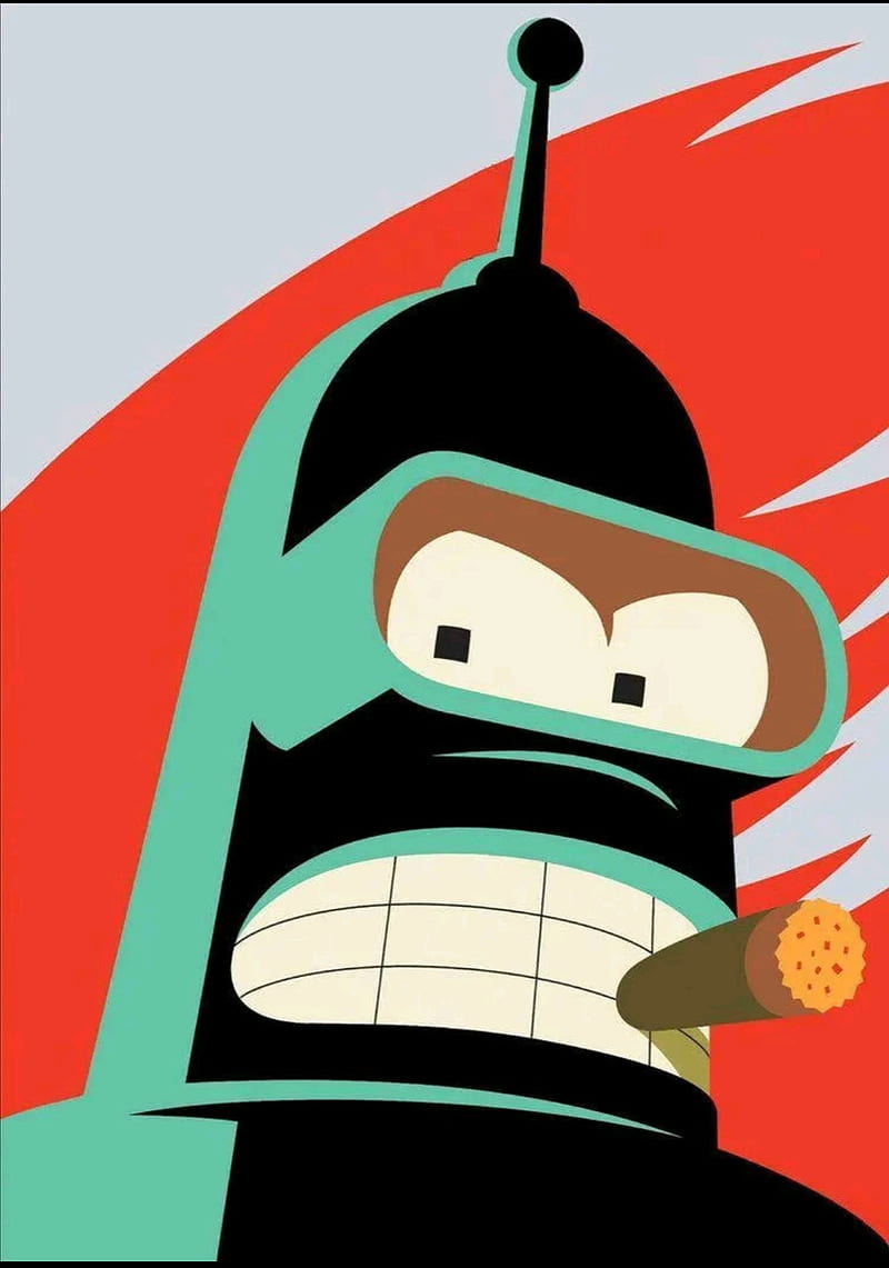 Bender Futurama, matt groening, HD phone wallpaper