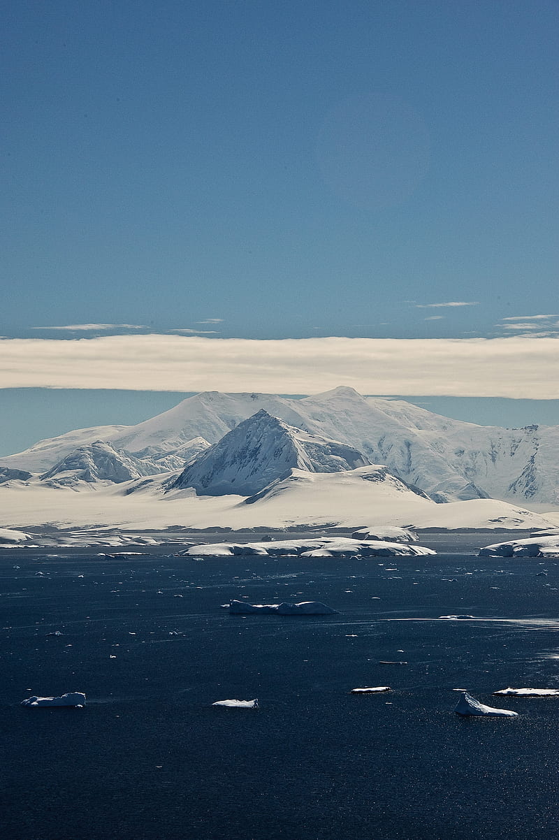 ice, glacier, snow, sea, antarctica, HD phone wallpaper