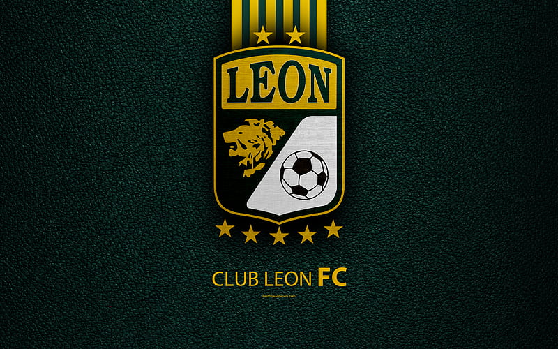 Club Leon FC leather texture, logo, Mexican football club, yellow green  lines, HD wallpaper | Peakpx