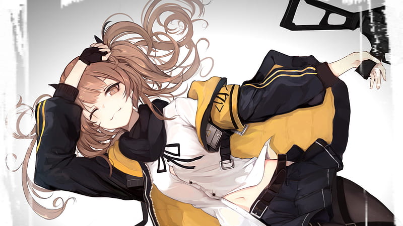 Girls Frontline Brown Hair UMP9 Games, HD wallpaper