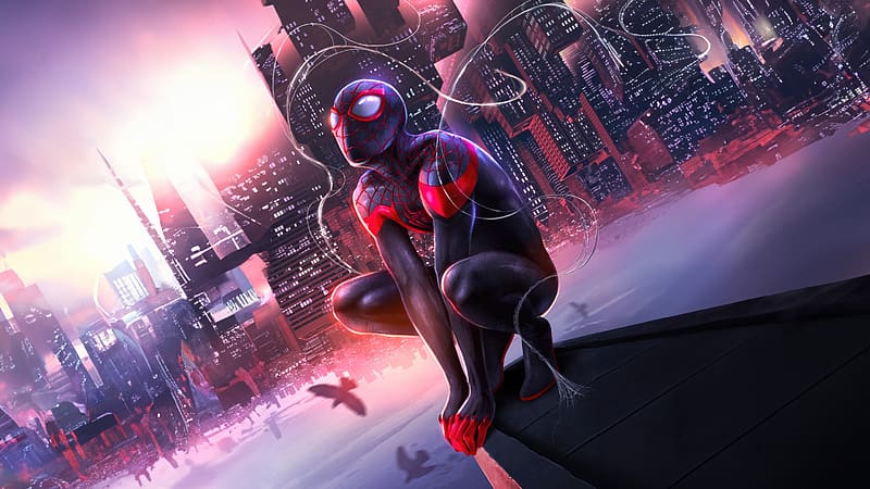 Miles Morales The Ultimate Destiny Of Spider Man, spiderman, miles-morales, superheroes, artwork, artist, digital-art, art, artstation, HD wallpaper