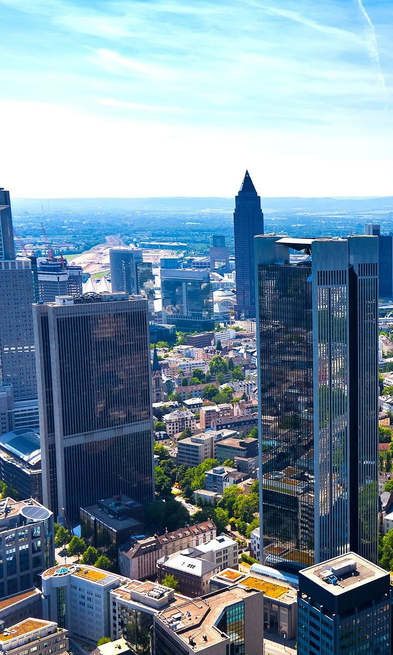 Frankfurt, city, cityscapes, HD phone wallpaper