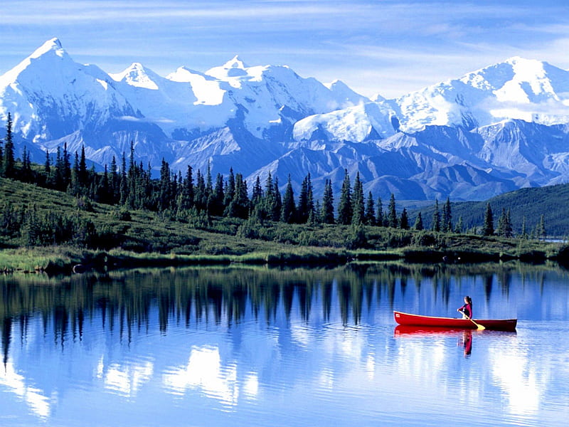 Alaska alaska, beauty, nature, lake, HD wallpaper