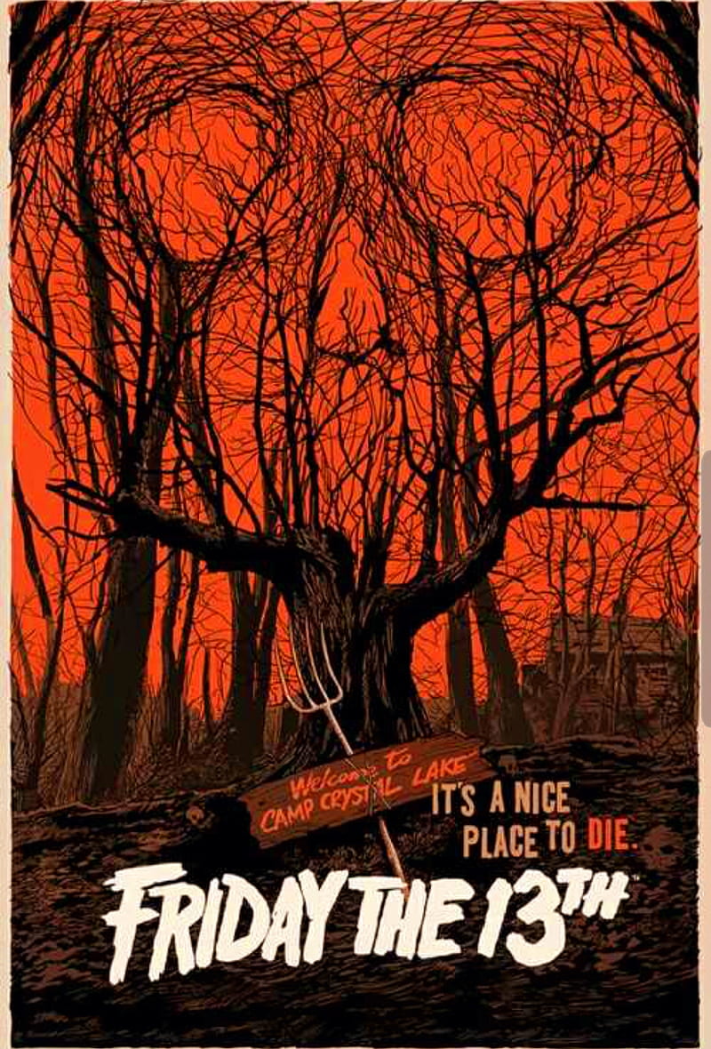 Camp Crystal Lake, background, classic horror movies, friday the 13th, horror movies, iscreaminc, jason voorhees, movie posters, scary, HD phone wallpaper