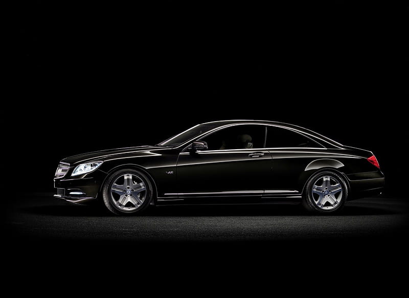 Mercedes Benz CL 600 (2011) - Side Black, car, HD wallpaper