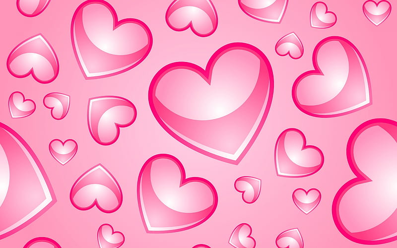 Texture, pattern, glossy, heart, paper, valentine, pink, HD wallpaper ...