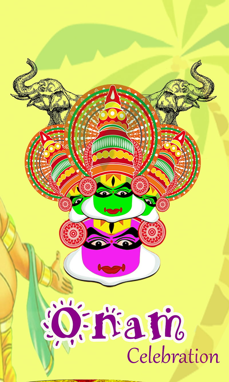 Onam Festival, kathakali, HD phone wallpaper