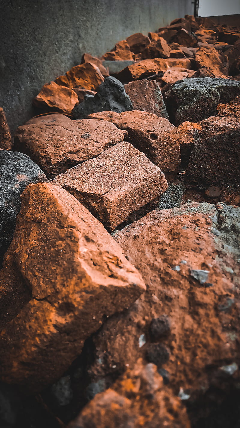 Bricks, dark, dry, dust, hardwork, horizon, labor, no person, rock, rocks, HD phone wallpaper