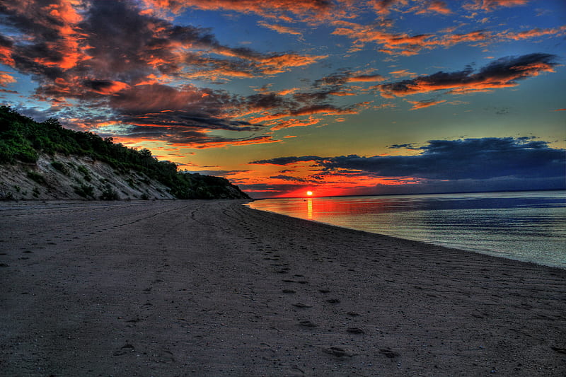Sunset Island , island, sunset, nature, HD wallpaper