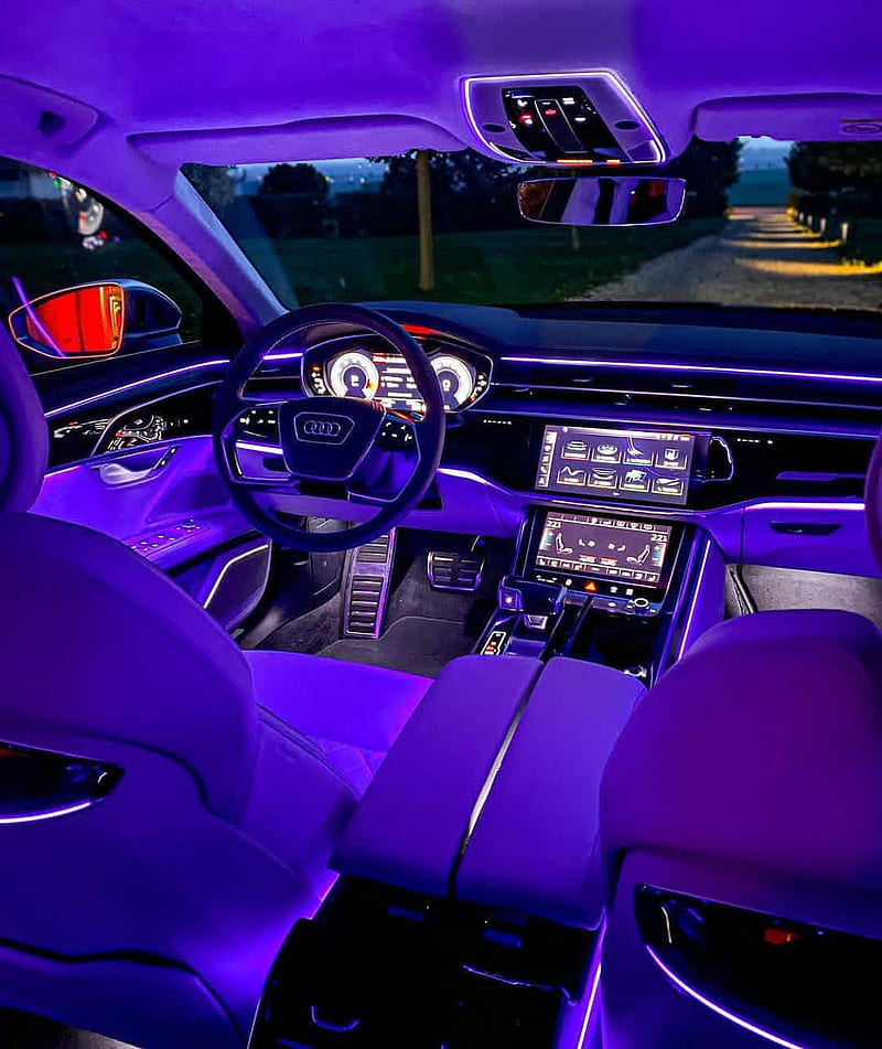 Audi, car, purple, HD phone wallpaper