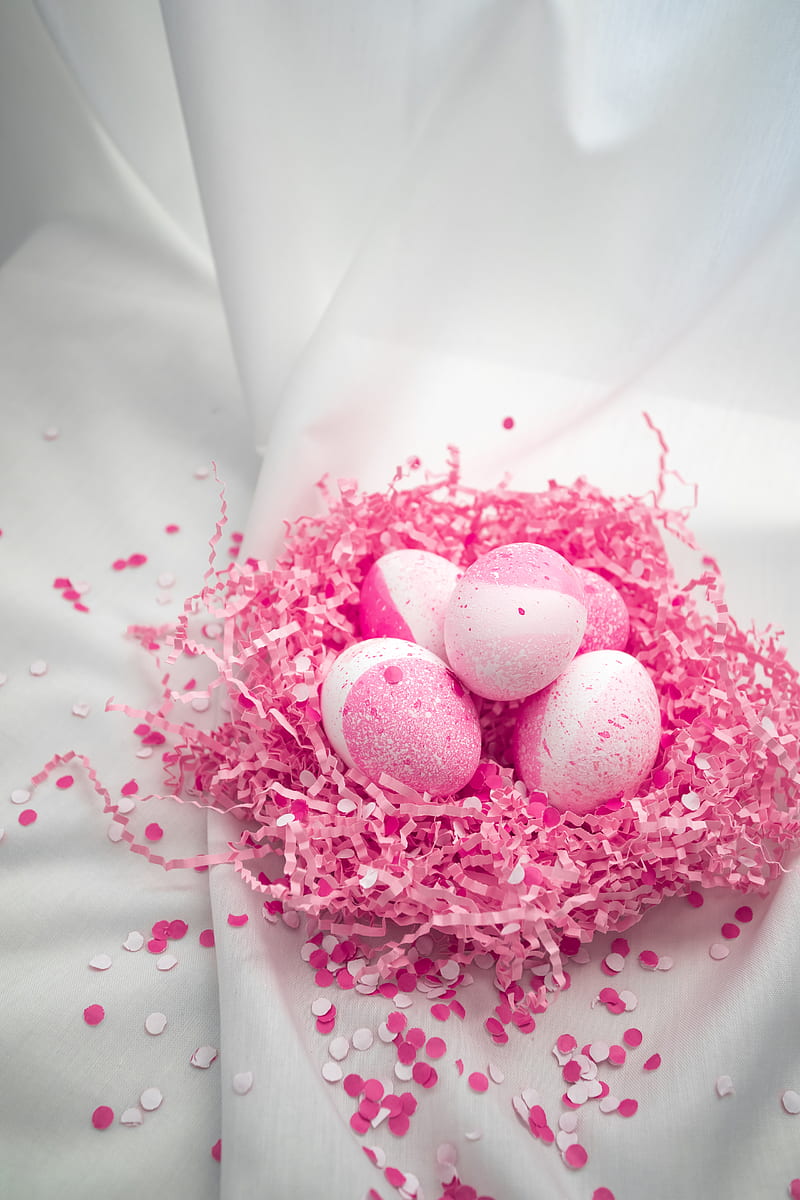 Pink Eggs On Pink Nest, HD phone wallpaper