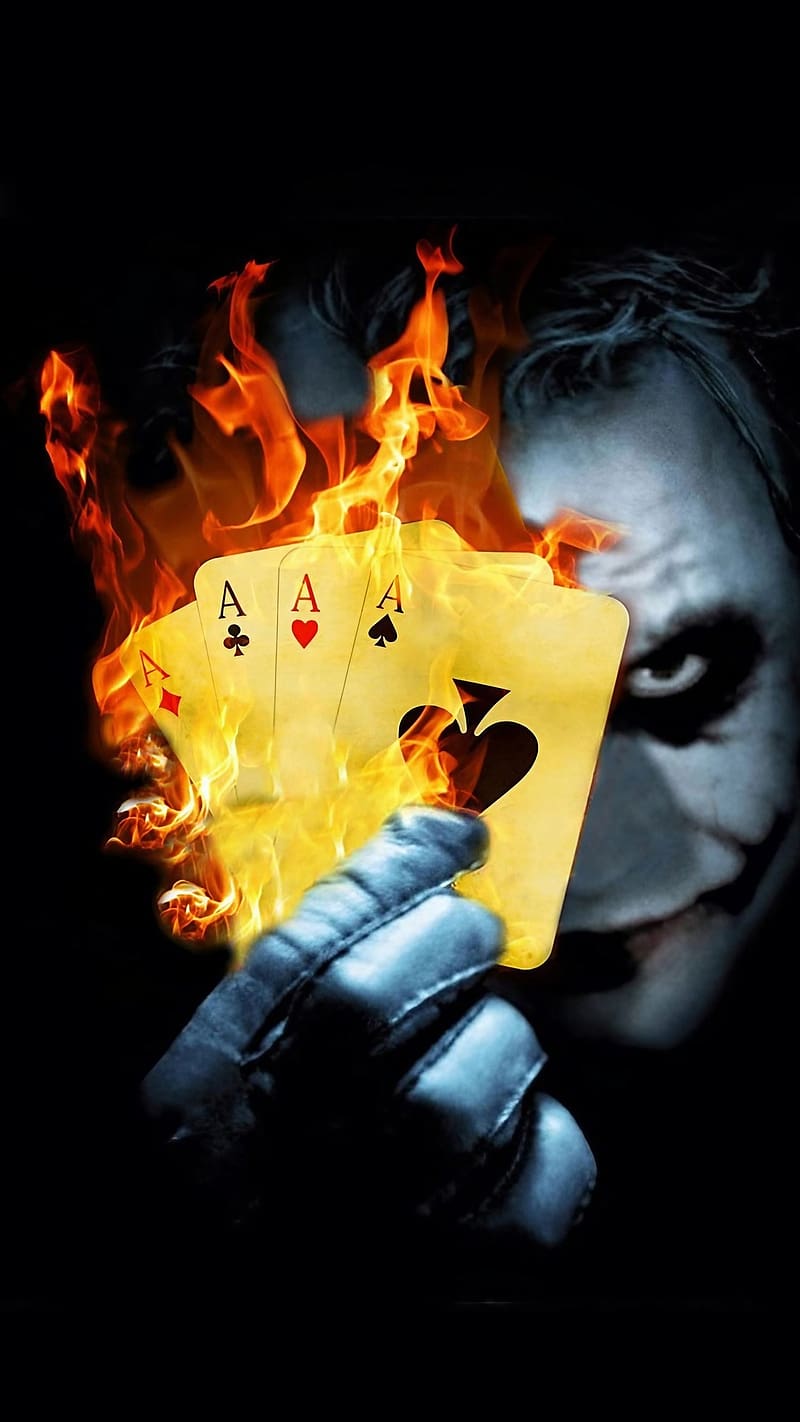 Ff Dangerous, Bad Joker With Fire Cards, bad joker, ace fire cards, super villain, HD phone wallpaper