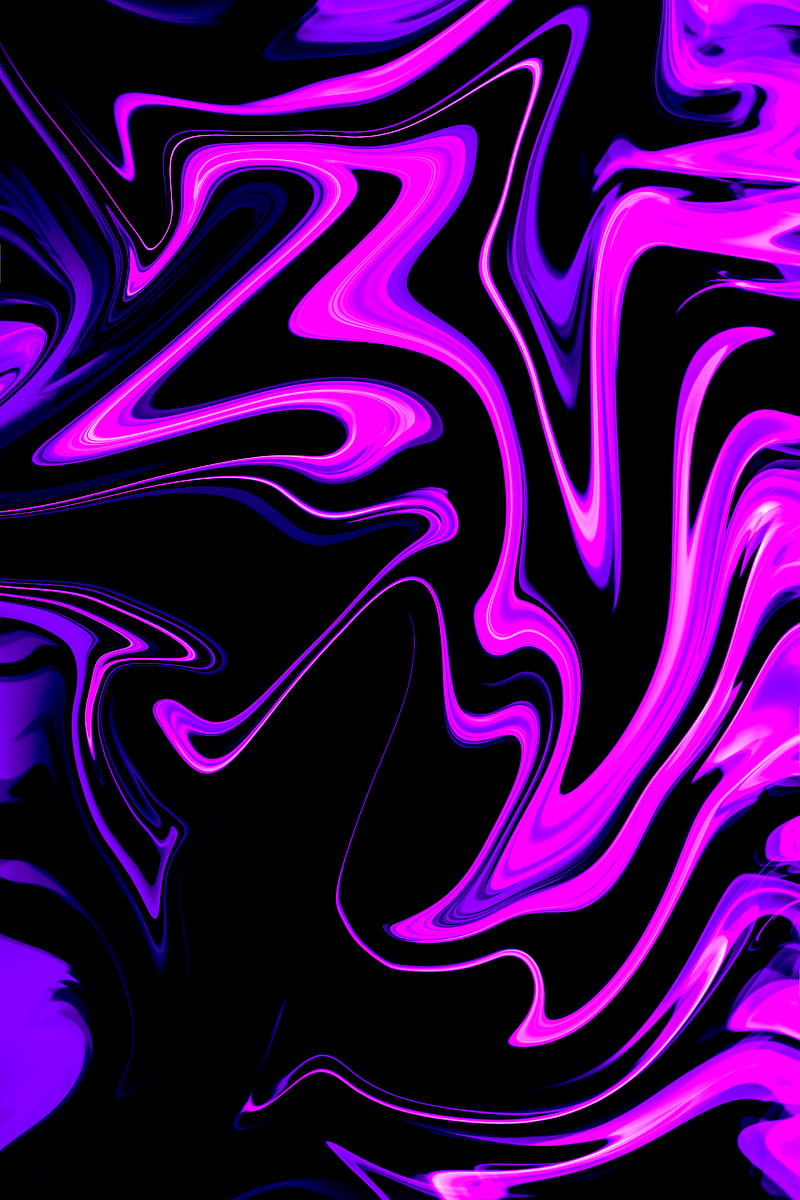 Surreal Pink, abstract, black, desenho, iphone, liquid, pattern, purple, HD phone wallpaper