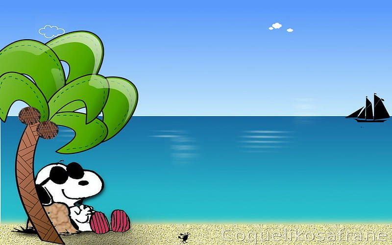 Snoopy, people in nature, animated cartoon, cartoon, sky, summer, Peanuts  Summer, HD wallpaper | Peakpx