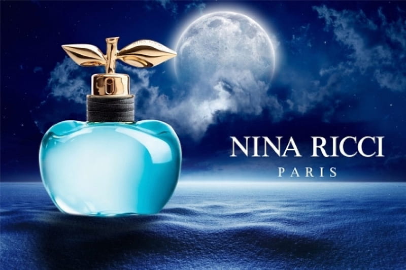 Luna, perfume, bottle, night, blue, nina ricci, HD wallpaper | Peakpx