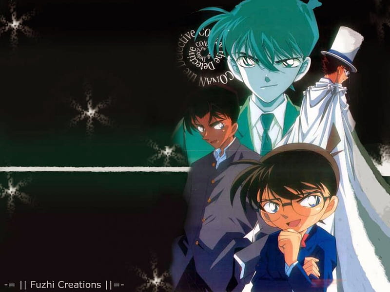 Detective Conan, Shinichi Kudo, Conan Edogawa, Hattori Heiji, Kaito Kid, HD wallpaper