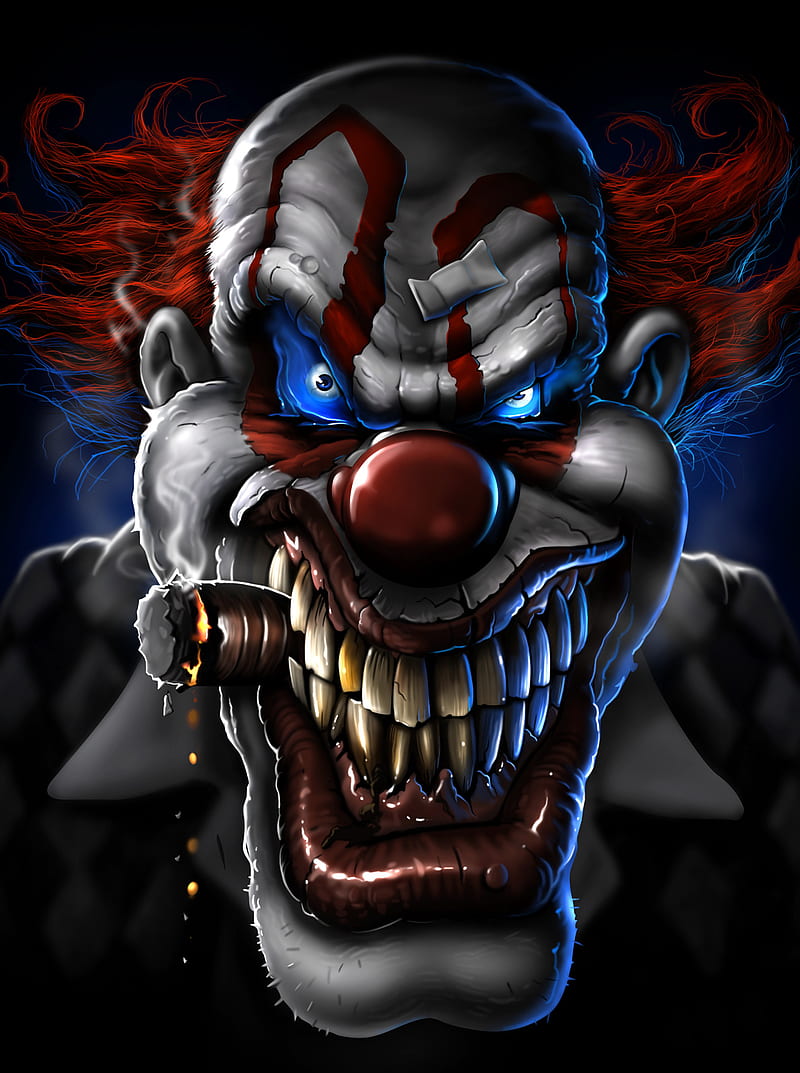 Evil Clown, smoke, HD phone wallpaper