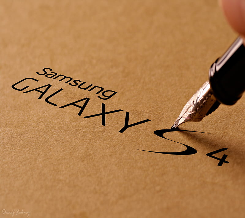 Samsung Galaxy S4, ink, paper, pen, HD wallpaper